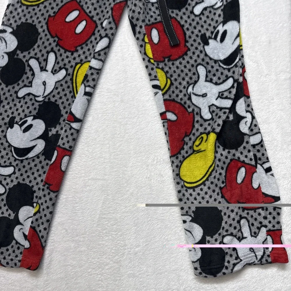 Disney Mickey Mouse Woman's Large Fleece Sleep Pants Size L (12-14) Sleepwear - Picture 3 of 15